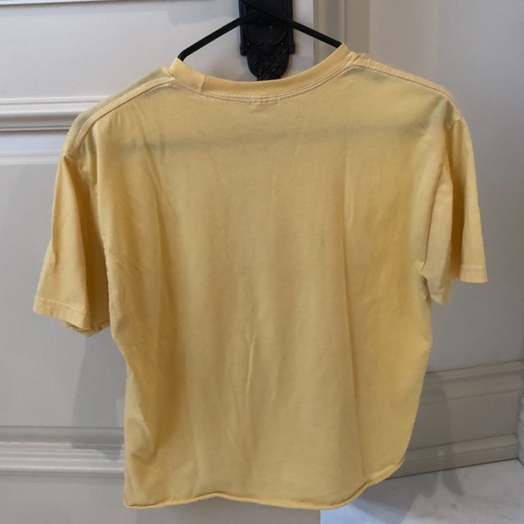 FREE IN BUNDLES | Yellow Honey Embroidered T-Shirt Brandy Melville - Picture 4 of 4